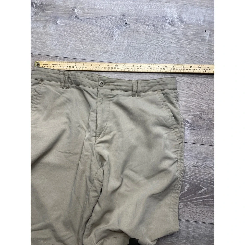 Hugo Boss Chino Shorts Mens Large Tan Green Label Cotton Stretch Golf Casual